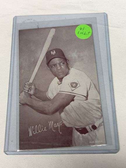 1961 Exhibit Willie Mays Card image