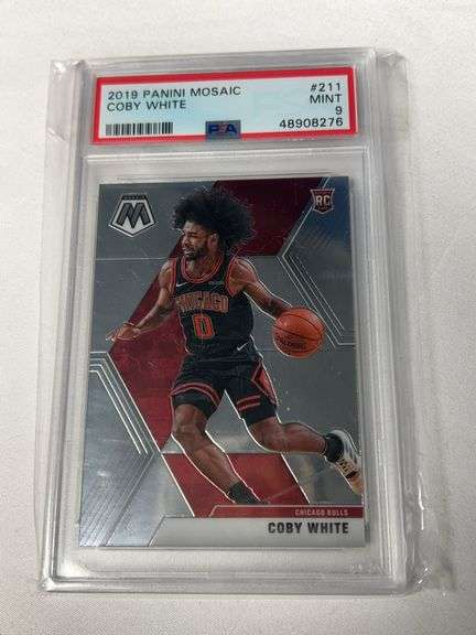 2019 Panini Mosaic #211 Coby White ROOKIE Graded PSA 9 image