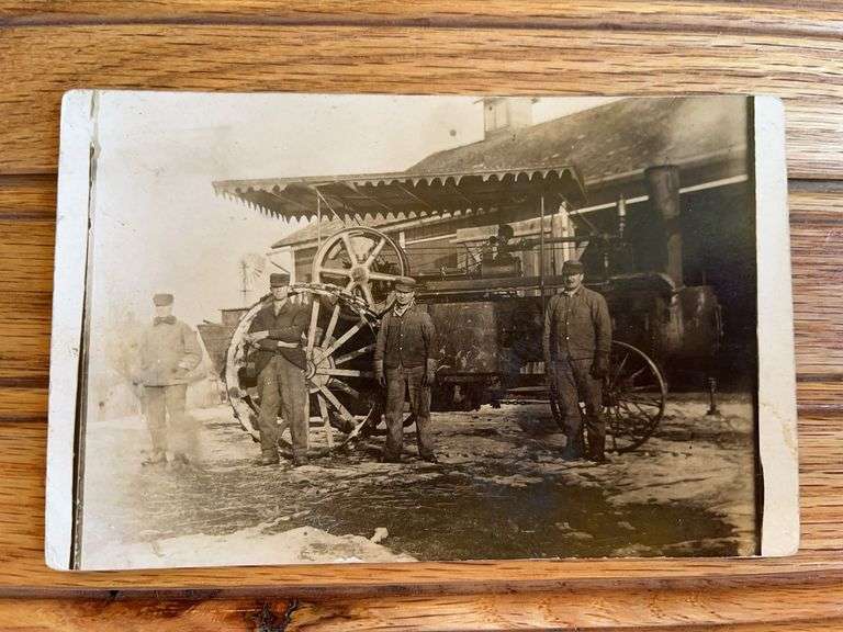 Eaton Steam Engine Photo Postcard image