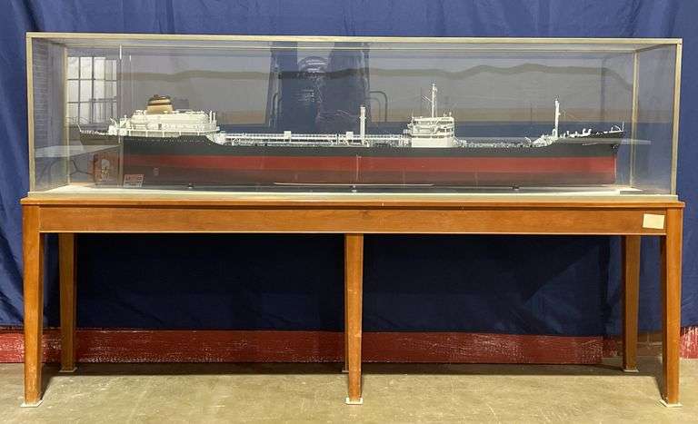 Pre 1970s Boucher-Lewis MUSEUM QUALITY S. S. Intercontinent Tanker Ship 7ft. Long Model image