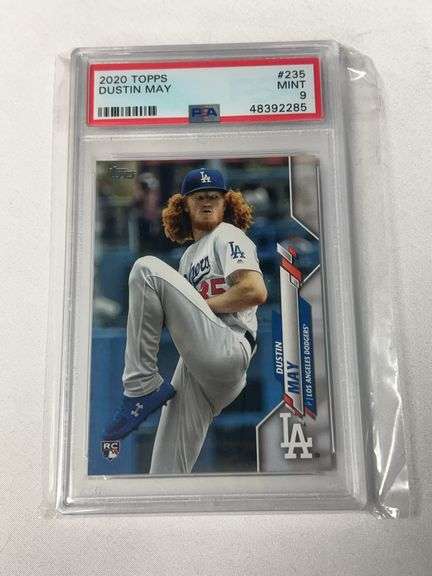 2020 Topps #235 Dustin May ROOKIE Graded PSA 9 image