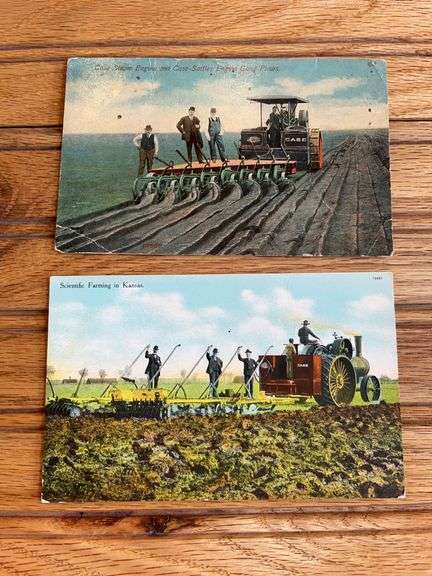 (2) Case Steam Engine Postcards image