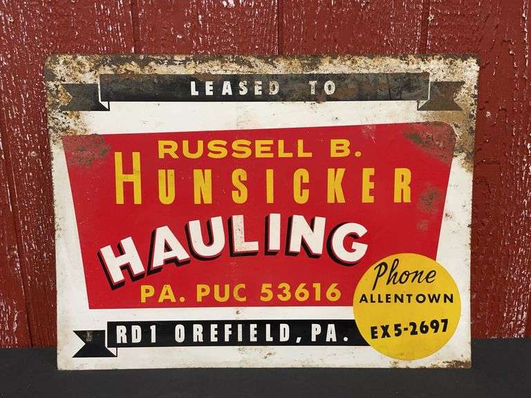 Russell B. Hunsicker Hauling SST Sign image