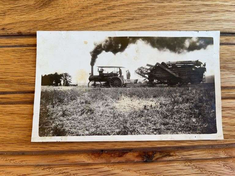 Case Steam Engine + Minneapolis Thresher Photo image