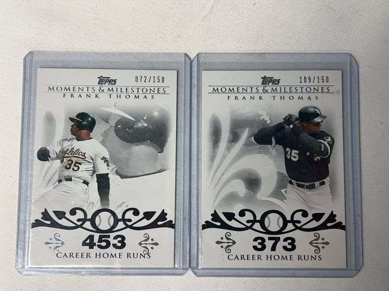 (2) 2006 Topps Frank Thomas Milestones Cards image