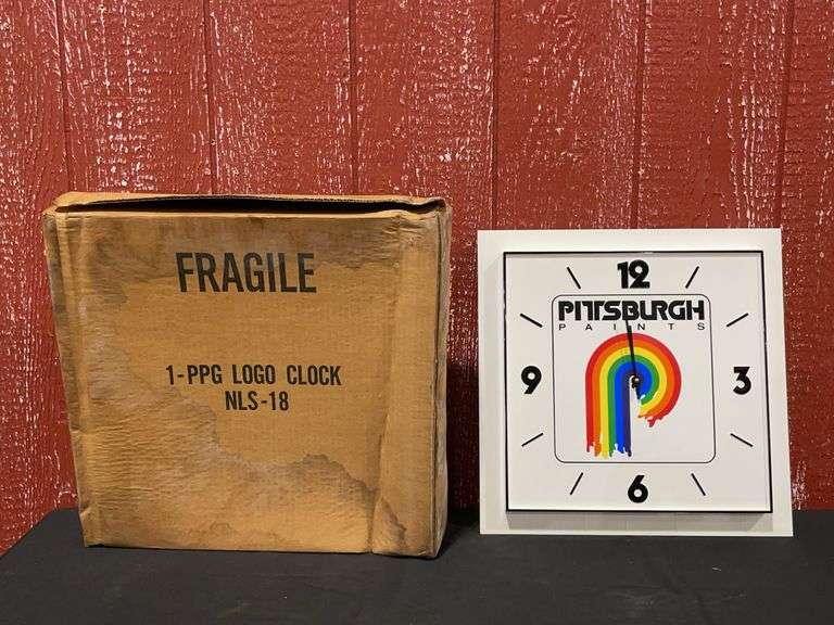 Pittsburgh Paints Clock NIB image