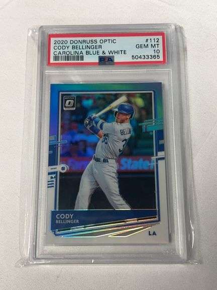 2020 Donruss Optic Carolina #112 Cody Bellinger Graded PSA 10 image
