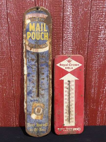 (2) Mail Pouch + Royal Crown Thermometers image