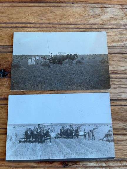 (2) Grain Binder Photo Postcards image
