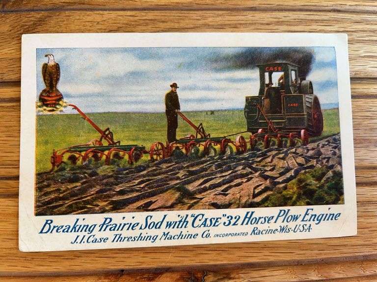 Case Steam Engine Postcard image