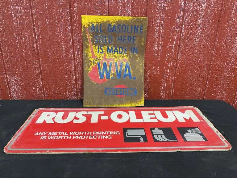 (2) WVA Gasoline + Rust-Oleum Signs image
