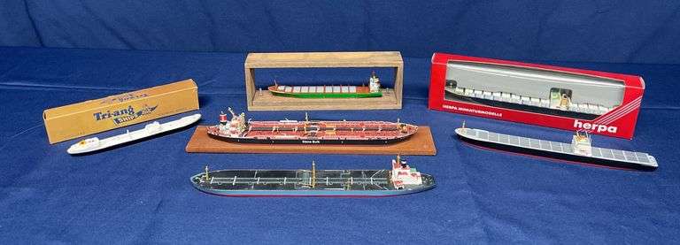 (6) Small-Scale Freighter Ship Models image