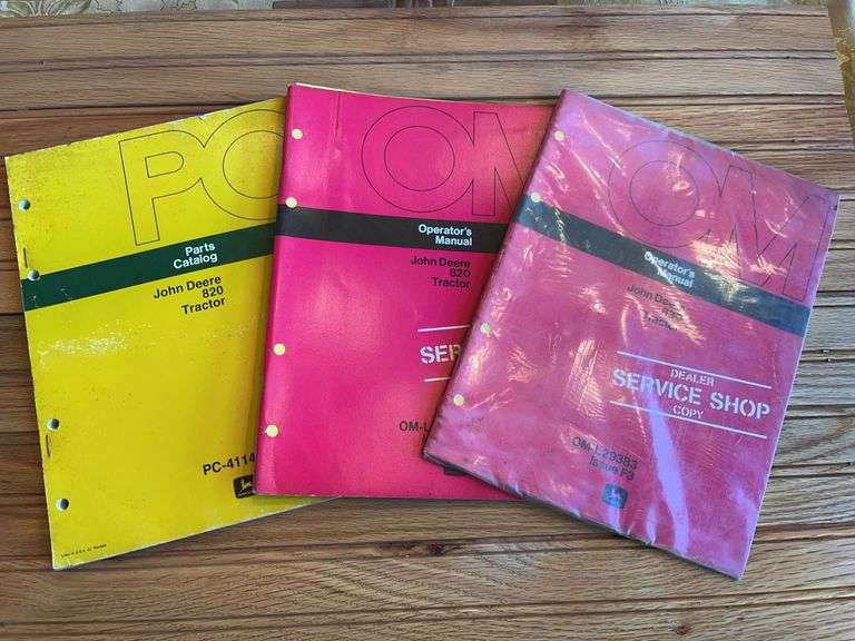 (3) John Deere 820 + 830 Manuals image