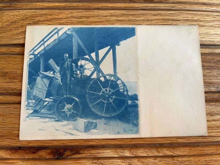 Steam Engine Wreck Photo Postcard image
