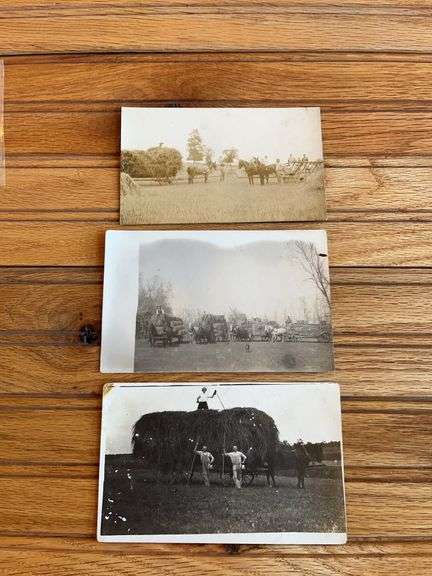 (3) Haying Photo Postcards image