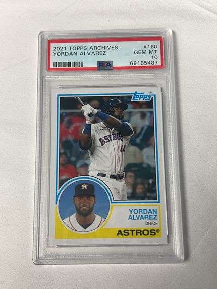 2021 Topps Archives #160 Yordan Alvarez Graded PSA 10 GEM image