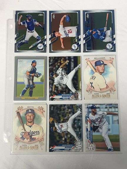(16) Los Angeles Dodgers Stars Baseball Cards image