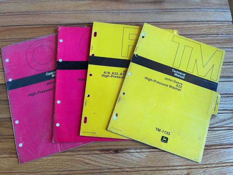 (4) John Deere Pressure Washer Manuals image
