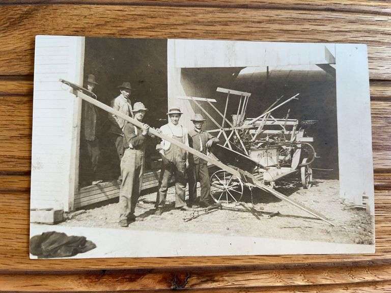 Deering Grain Binder Photo Postcard image