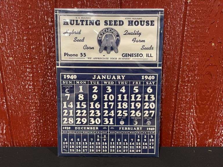 1940 Hulting Seed House Calendar image