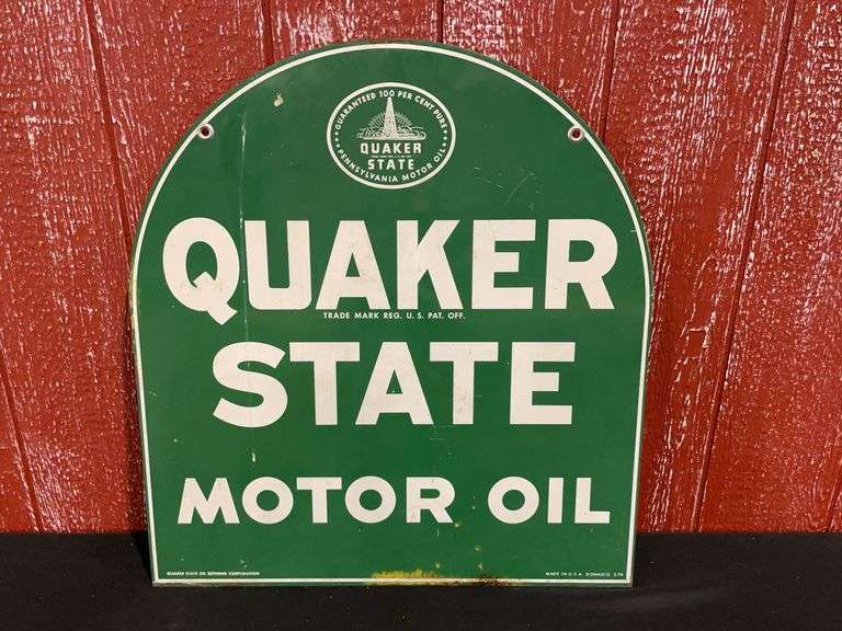 Quaker State Motor Oil DST Sign image