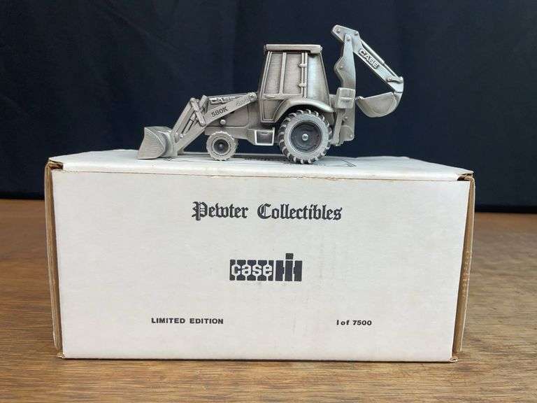 1/43 Case 580K Backhoe Pewter NIB SC image