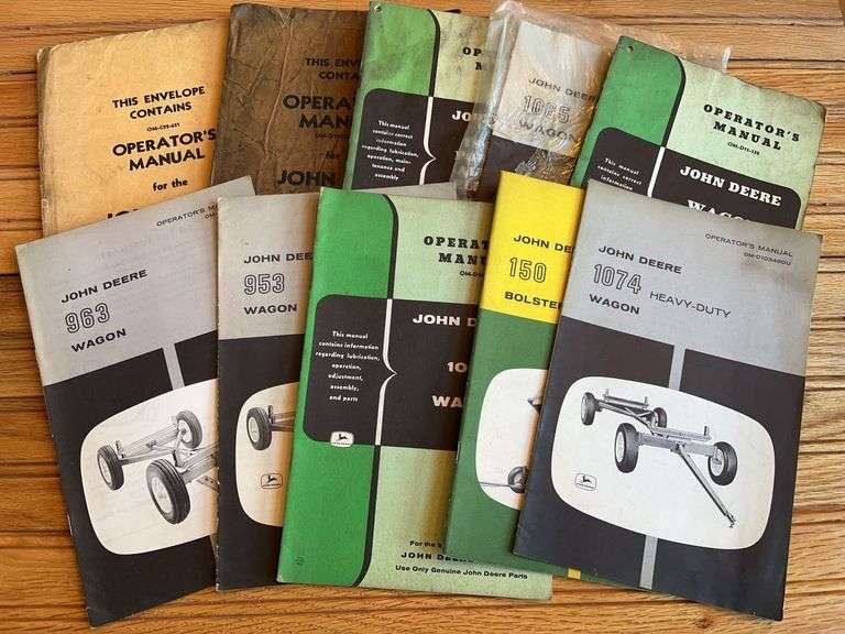 (10) John Deere Elevator + Wagon Manuals image