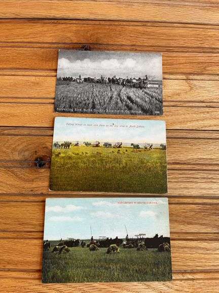 (3) Grain Binder Postcards image