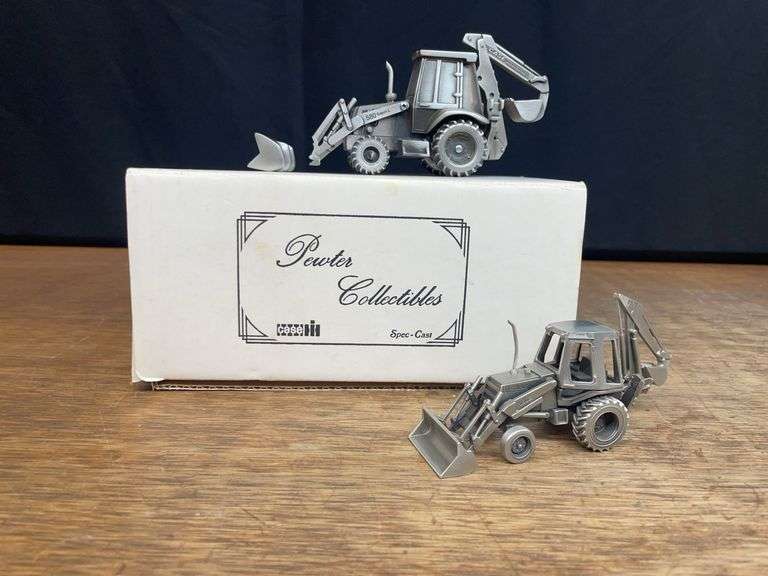 (2) 1/43 Case Backhoes Pewter image