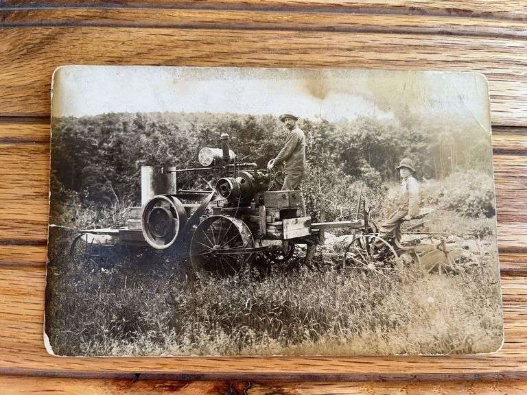 Homemade Tractor Photo Postcard image