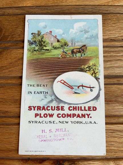 Syracuse Chilled Plow Co. Postcard image