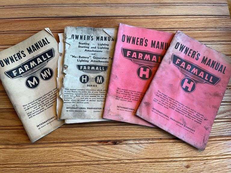 (4) IHC Farmall Tractor Manuals image