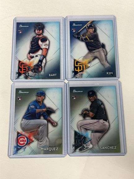 (4) Bowman Sterling MLB ROOKIES (Bart, Kim, Sanchez) image