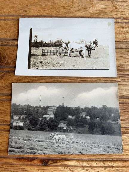 (2) Sulky Rake Photo Postcards image
