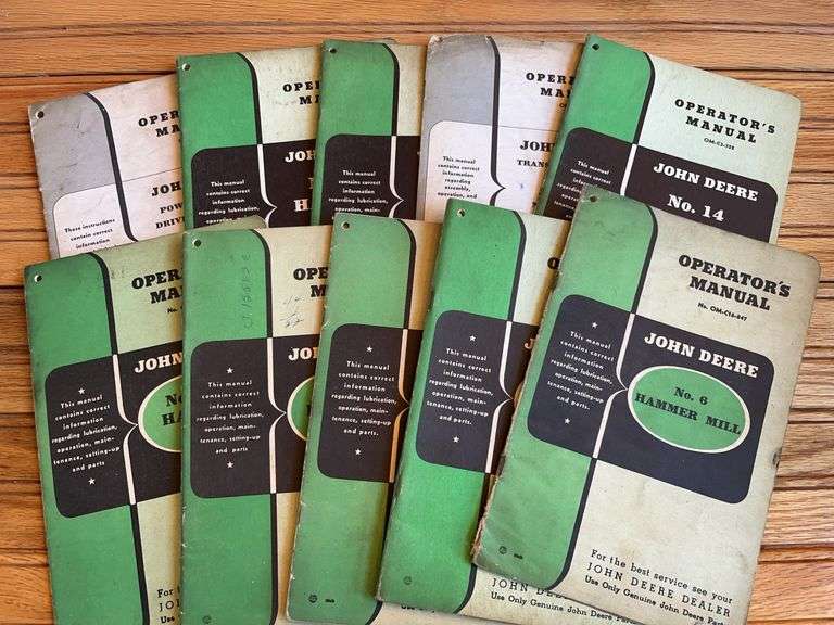 (10) John Deere Hammer Mill Manuals image