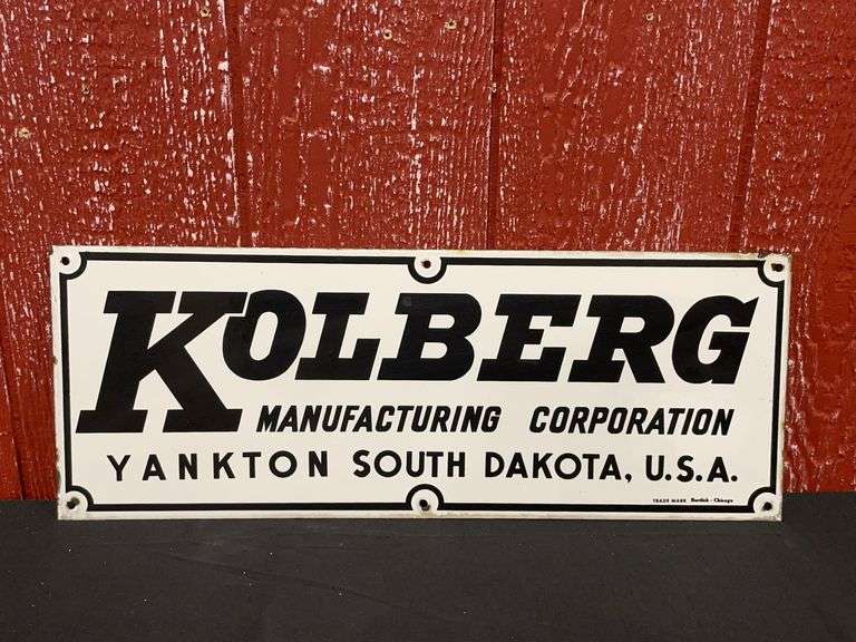 Kolberg Mfg. Co. SSP Sign image