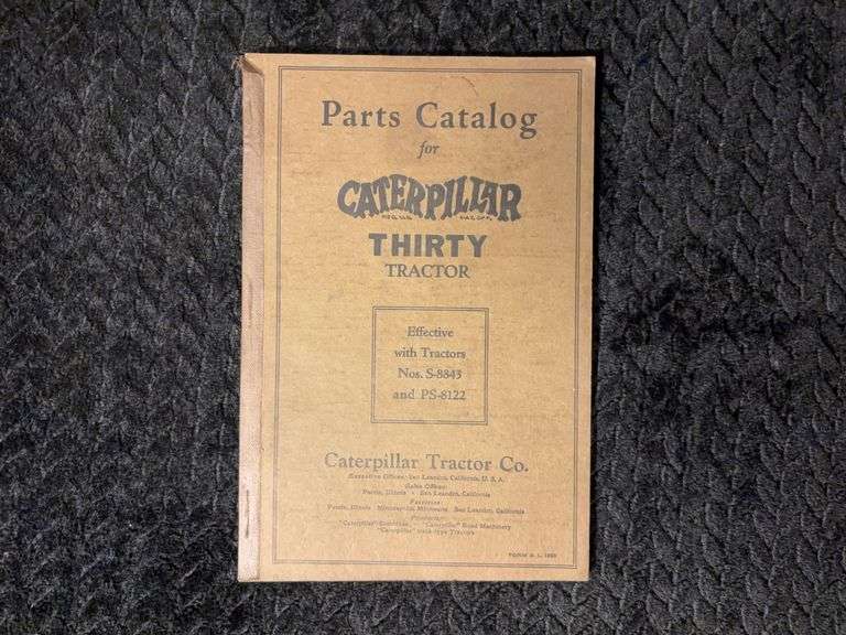 Caterpillar Thirty Parts Catalog image
