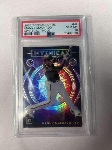 2020 Donruss Optic Mythical Holo INSERT #M2 Manny Machado Graded PSA 10 GEM MINT image