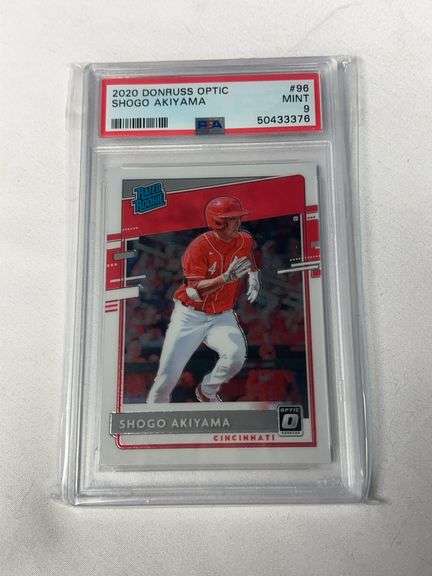 2020 Donruss Optic #96 Shogo Akiyama ROOKIE Graded PSA 9 image
