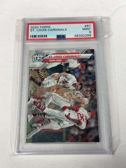2020 Topps #87 St. Louis Cardinals Graded PSA 9 image