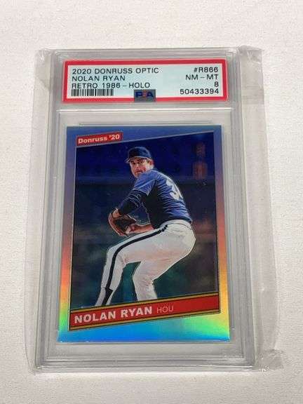 2020 Donruss Optic #R866 Nolan Ryan Retro HOLO Graded PSA 8 image