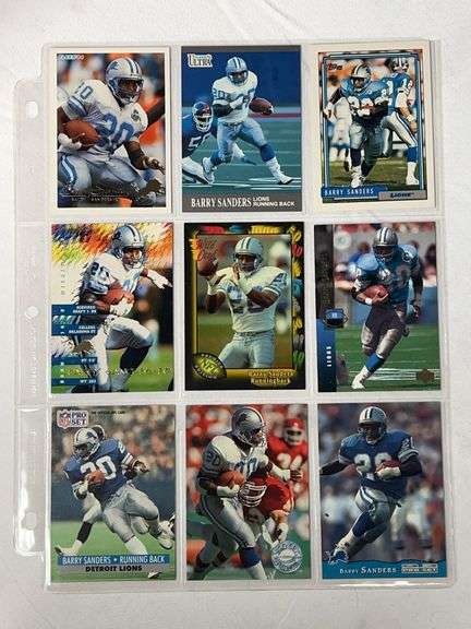 (9) Barry Sanders NFL Cards image