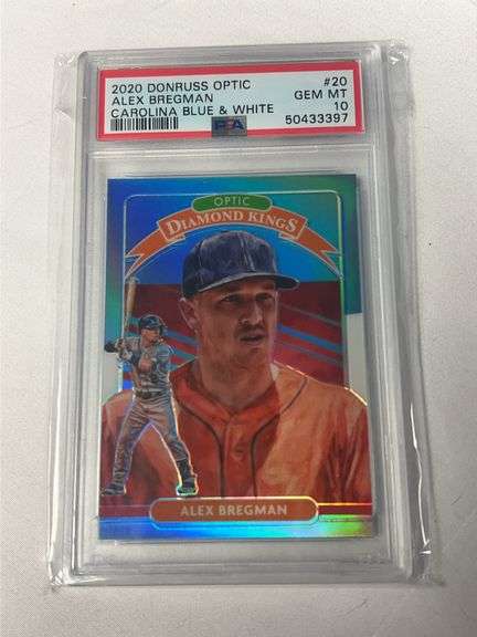 2020 Donruss Optic Carolina #20 Alex Bregman Graded PSA 10 GEM image