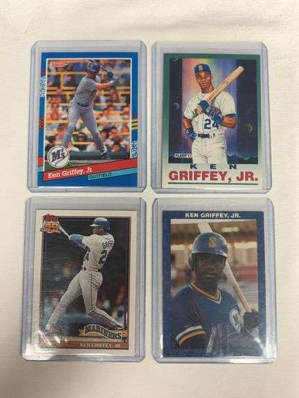 (4) Ken Griffey Jr. Baseball Cards image