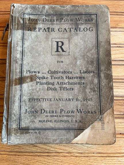 1942 John Deere Plow Works Repair Catalog image