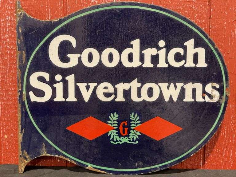 Goodrich Silvertowns Porcelain Flange Sign image