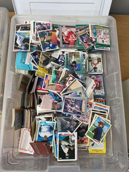 Tote Full of Mixed Sports Cards image