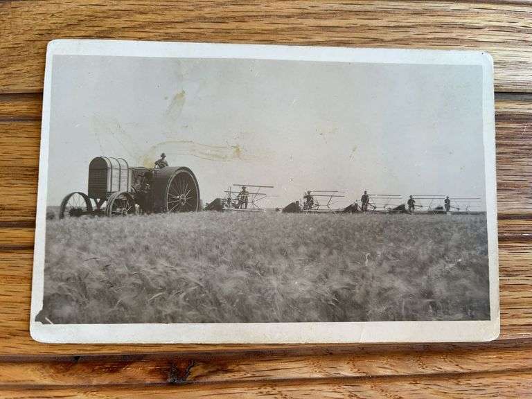 Emerson Brantingham Big 4 Tractor Photo Postcard image