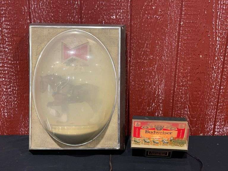 (2) Budweiser Lighted Displays image