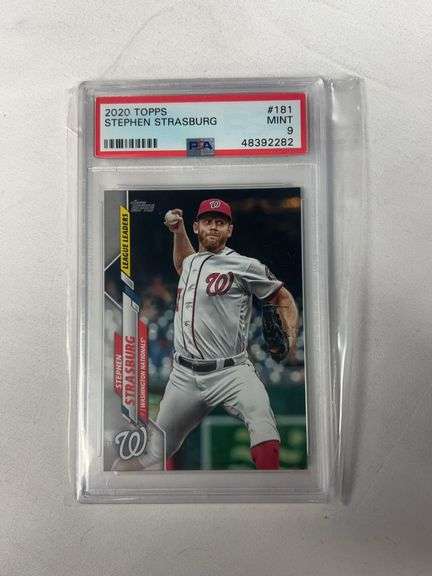 2020 Topps #181 Stephen Strasburg Graded PSA 9 image